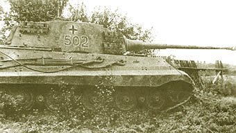 Tank #502 abandoned at Ogledow, eastern front.